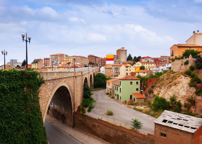 Road and residence district in Teruel. Aragon